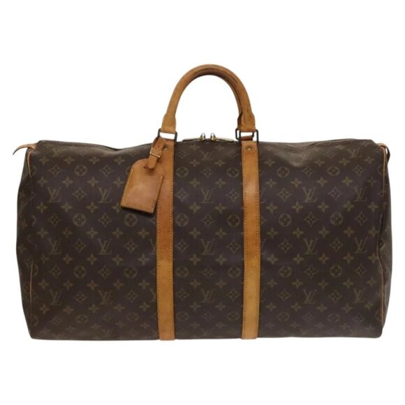 LOUIS VUITTON Monogram Keepall 55 Boston Bag M41424 LV Auth 132666 - Picture 2 of 16